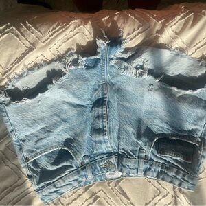 Zara Light Blue Denim Shorts